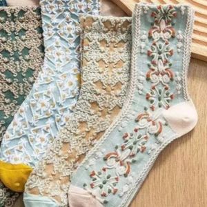 ANTHROPOLOGIE SET OF 3 PAIRS OF TEXTURED SPRING SOCKS NWOT